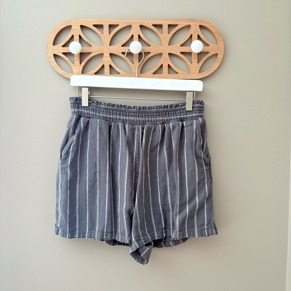 Universal Thread Pull On Shorts Blue/Gray Sz Medium